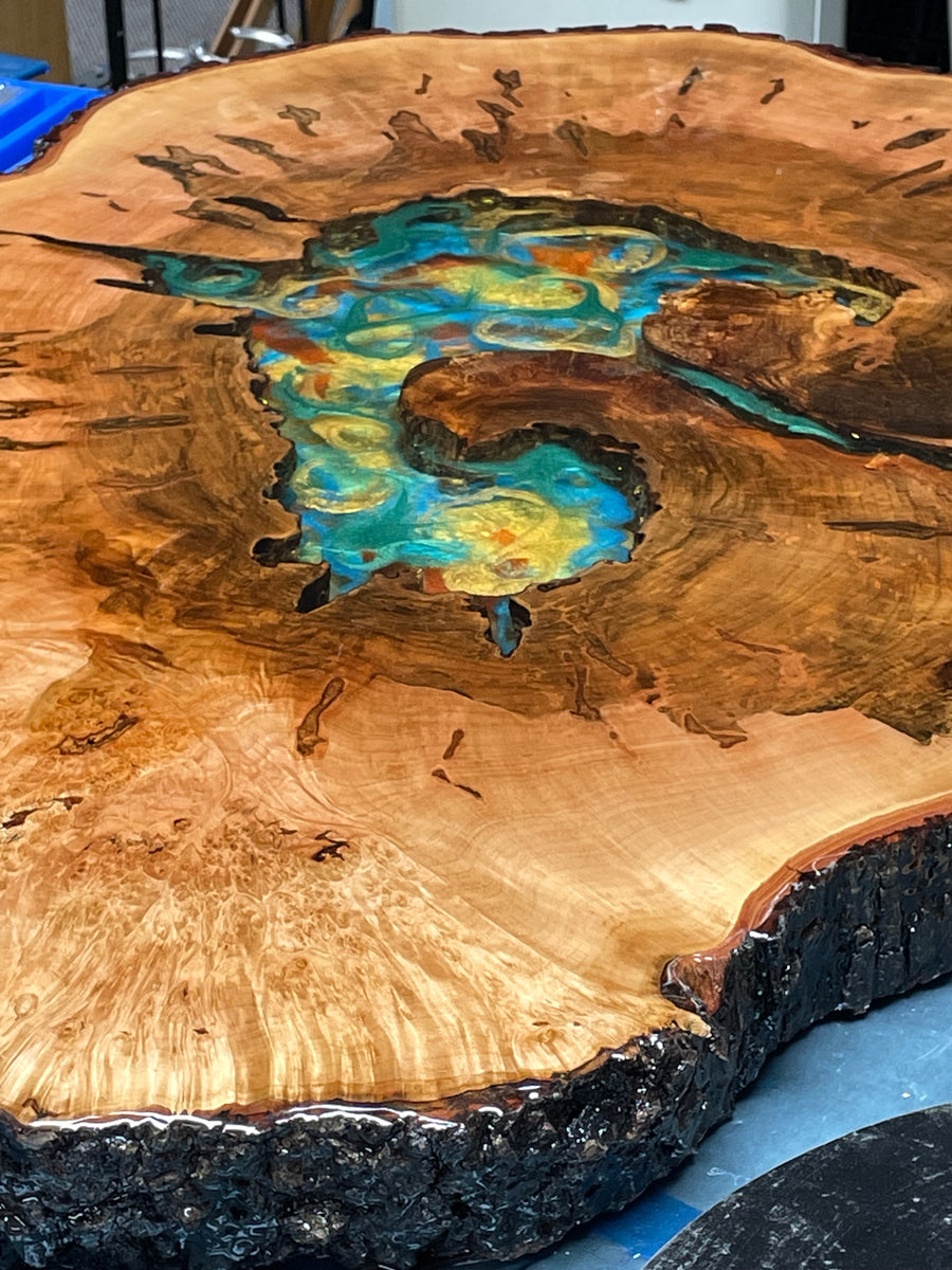 Wooden Epoxy Tabletop Personal Handcrafted Displays