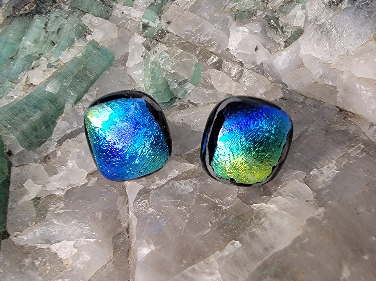 Multi-colored Dichroic Glass Jewelry Set