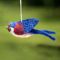 Barn Swallow Felted Bird Ornament