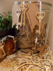 Wedding Wish Tree Tags & Wood Keys!