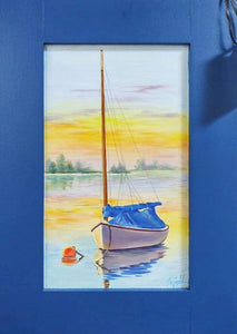 Sunset on the Water-Oil Painting!