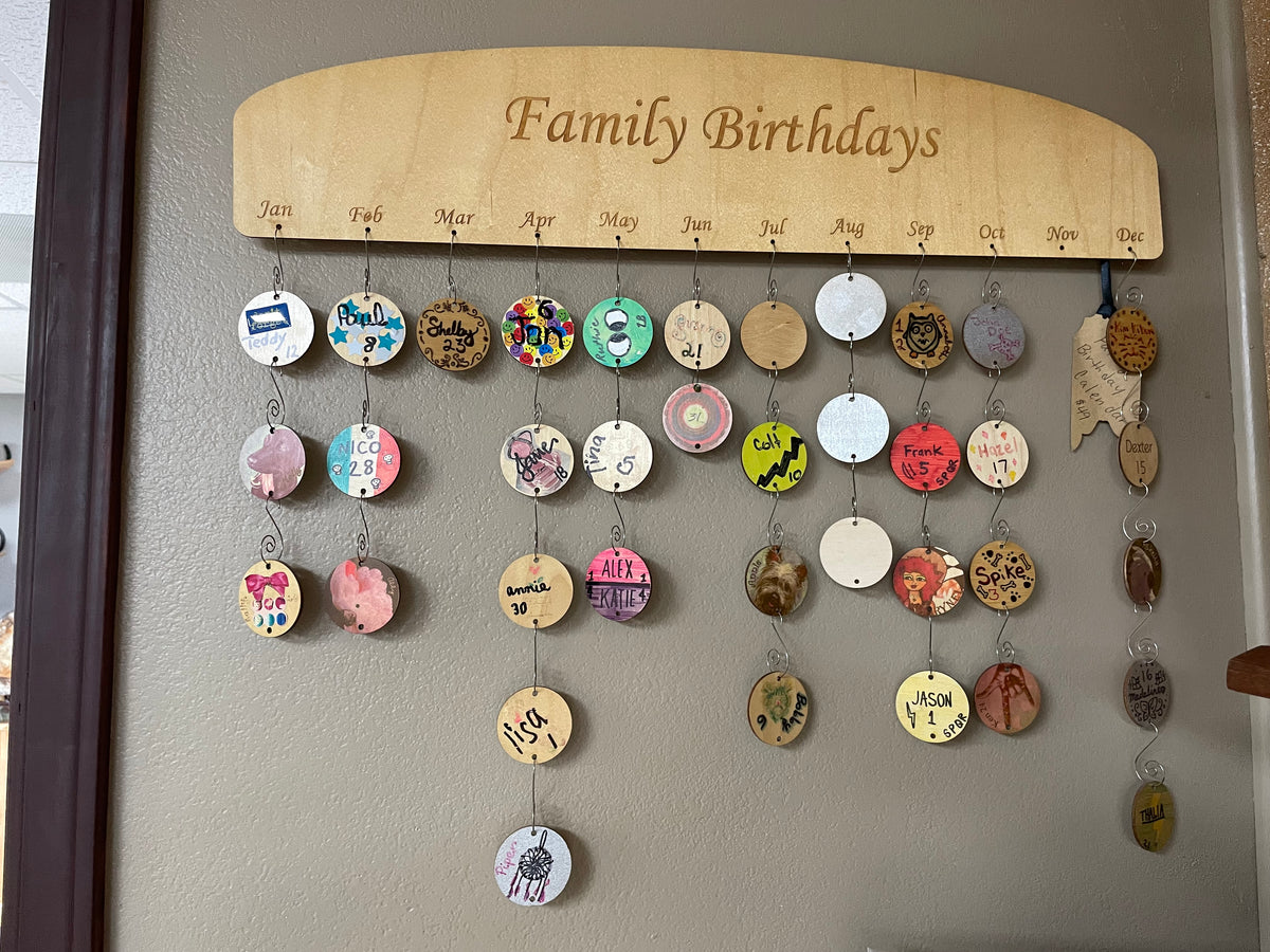 Wooden Birthday Calendar| Personal Handcrafted Displays