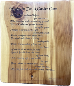 'Inscription for a Garden Gate'