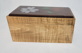 Wood Box - Maple with Resin Dogwood #110