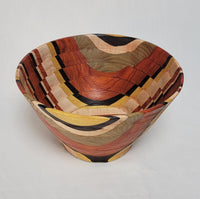 Wood Bowl - Yellowheart, Bloodwood, Maple & Sassafras #124
