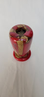 Candleholder - Oak & Red Resin