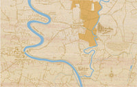 Antietam Creek Potomac River MD - laser cut wood map