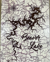 Beaver Lake, Arkansas - Laser Engraved Wood Map Overflow Sale Special