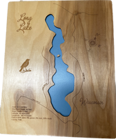Long Lake, Wisconsin - Laser Engraved Wood Map Overflow Sale Special