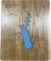 Lake Arrowhead, Georgia - Laser Cut Wood Map Overflow Sale Special