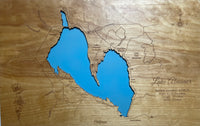 Lake Almanor (DIY Frame) - Laser Engraved Wood Map Overflow Sale Special