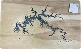 Dale Hollow Lake, Kentucky & Tennessee - Laser Engraved Wood Map Overflow Sale Special