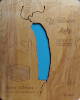 Wallowa Lake Oregon - Laser Cut Wood Map
