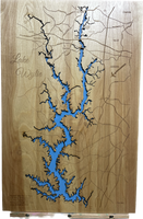 Lake Wylie, NC & SC(DIY Frame) - Laser Engraved Wood Map Overflow Sale Special