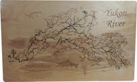 Yukon River, AK - laser cut wood map