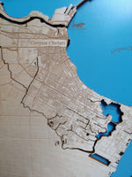 Corpus Christi, Texas - laser cut wood map