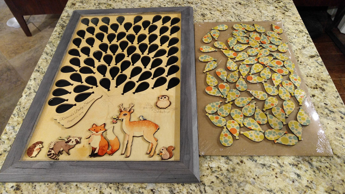 Woodland Animal Baby Shower Guest Book| Personal Handcrafted Displays