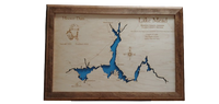 Lake Mead in Arizona and Nevada - Laser Cut Wood Map