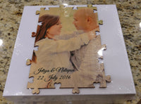 Custom Sweetheart Puzzle Wooden Guest Book