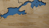Paradox Lake, New York - laser cut wood map