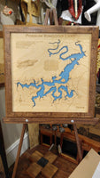 Possom Kingdom Lake TX Framed Map