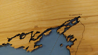 Lake Ontario, New York - Laser Cut Wood Map