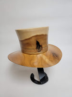 Poplar Cowboy Hat - Rare Wood Turned Men's Headwear #370