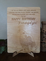 Eagle Perched Birthday Card