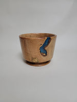 Maple Bowl with Turquoise Epoxy - Rare Wood Turned by Ken Minyard
