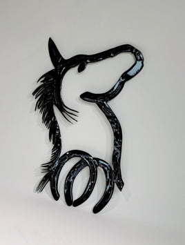 Horse Metal Art made from Horseshoes