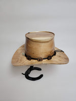 Butternut Cowboy Hat - Rare Wood Turned Men's Headwear #379