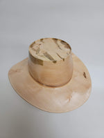 Birdseye Maple Cowboy Hat - Rare Wood Turned Men's Headwear #400