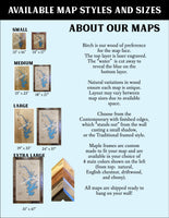 Seneca Lake and Wine Trail, New York - laser cut wood map