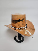 Ambrosia Maple Cowboy Hat - Rare Wood Turned Men's Headwear