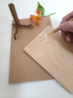 Mother's Day Dahlia laser engraved wood greeting card