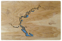 Blackwater River, FL - Laser Cut Wood Map