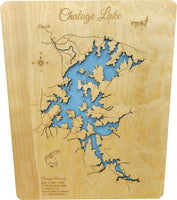 Chatuge Lake NC - Laser Cut Wood Map