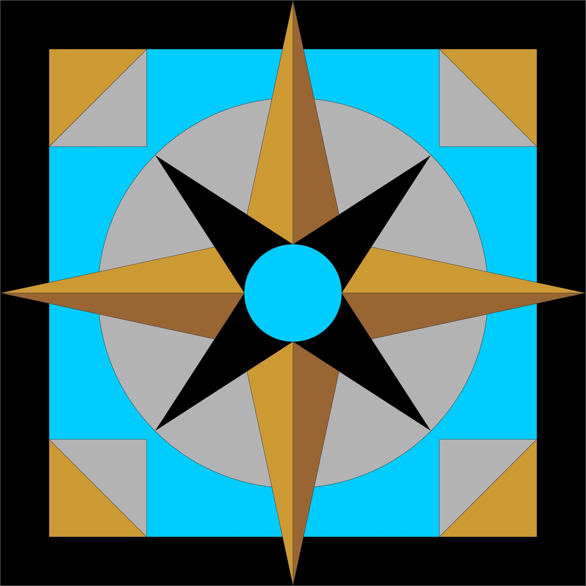 Compass Rose - Barn Quilt| Personal Handcrafted Displays