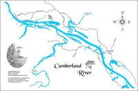 Cumberland River, KY/TN - Ashland - Laser Cut Wood Map