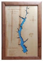 Lake Eufaula in Georgia and Alabama- Laser Cut Wood Map