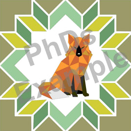 Fox Border Barn Quilt - Wholesale