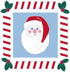 Barn Quilt Holly Jolly Santa - Wholesale