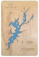 Lake Hopatcong, NJ - Laser Cut Wood Map
