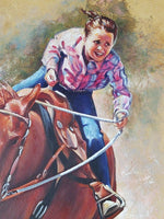Barrel Racer - Oil Painting by Sue Zylak