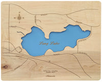 Long Lake, Minnesota (Hennepin County) - Laser Cut Wood Map