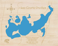 Lac Courte Oreilles, Wisconsin - Laser Cut Wood Map