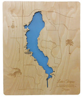 Lake Tarpon, Florida - laser cut wood map