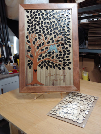 Love Doves Tree Guest Book Puzzle