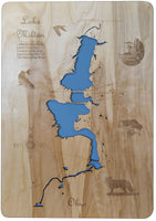 Lake Milton, OH - Laser Cut Wood Map
