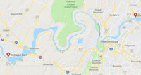 Nickajack Lake, Tennessee- Laser Cut Wood Map